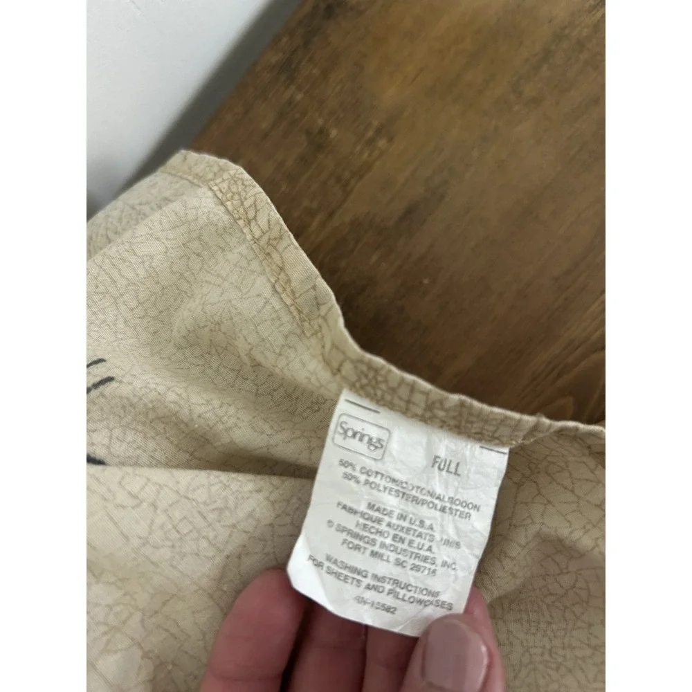 Vintage Springs Brand Leaves fall nature Flat Sheet Full Size‎ Plus Pillow Sham
